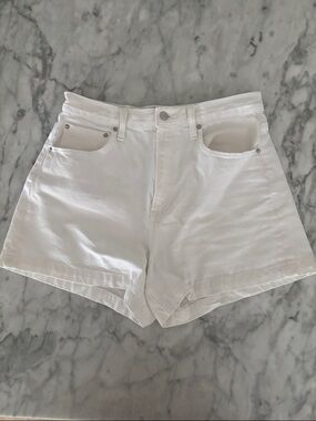 pistola White High-Rise Saige Denim Shorts